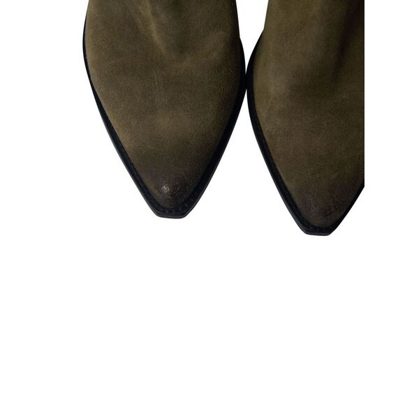 Isabel Marant Dewina Cowboy Boots in Olive Suede - Picture 6 of 7